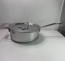 All-Clad D5 Stainless 6 Quart Saute Pan Lid USA Cookware Professional Kitchen