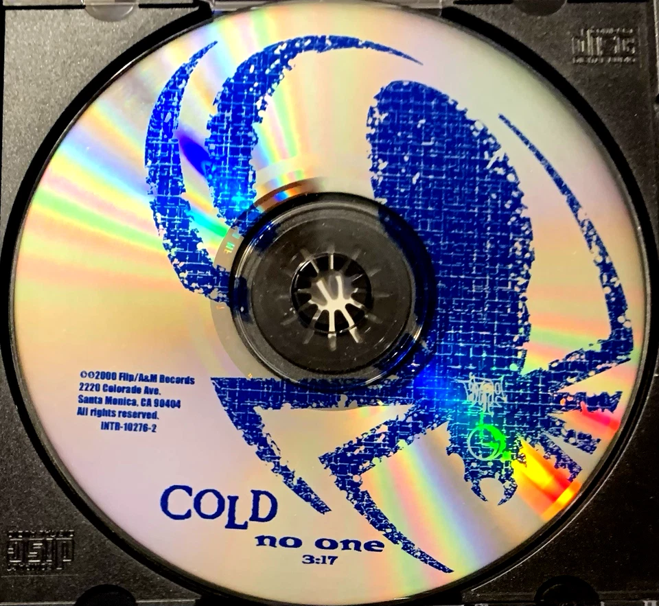 COLD "No One" 3x US Promo CD Singles 3 Mixes 2000 Acoustic, Tom Lord-Alge Remix - Image 3 of 4