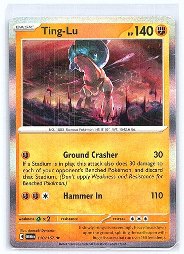 TING-LU 110/167 HOLO TWILIGHT MASQUERADE POKEMON TCG CARD