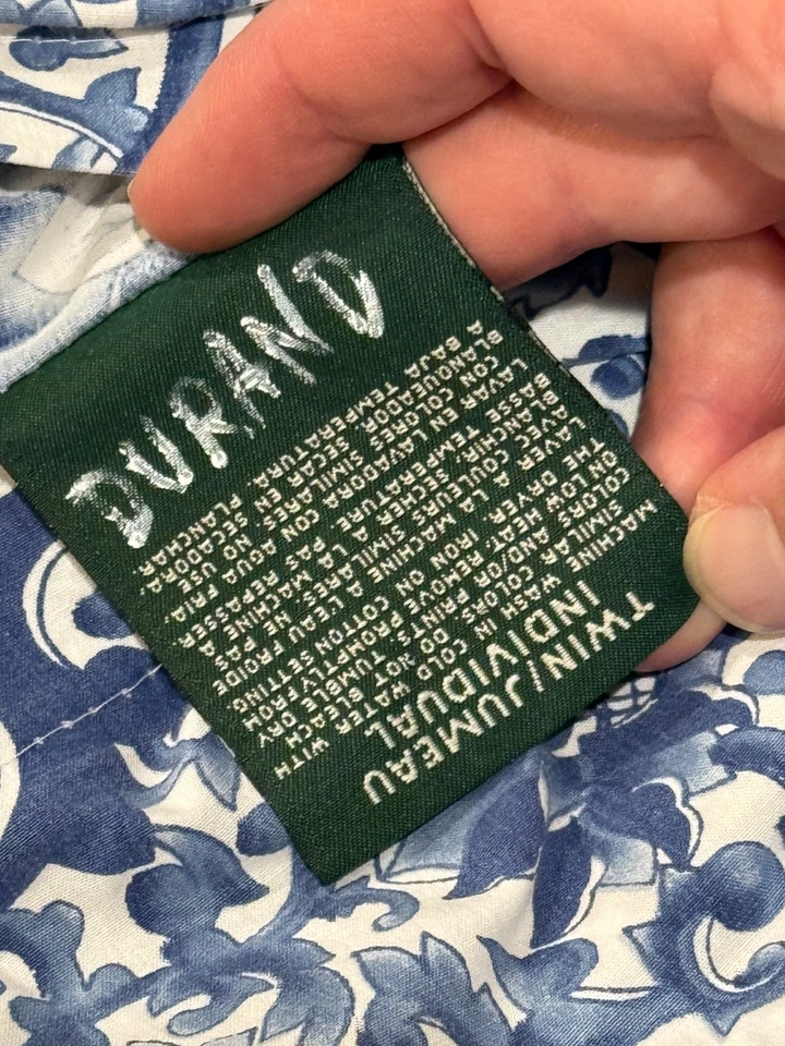 Ralph Lauren Tamarind Porcelain Blue Bird Set of 2 Twin Bed Skirts Dust Ruffle  - Image 3 of 4