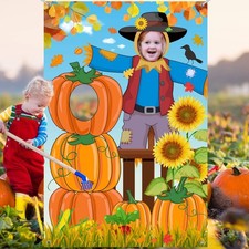 Blulu Thanksgiving Photography Backdrop Pumpkin Large, as the picture shows