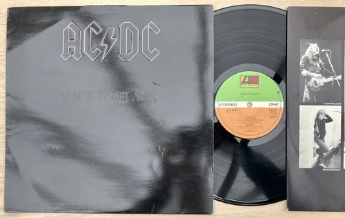 AC/DC Back in Black 1st UK vinyl press A2 B1 embossed no barcode STRAWBERRY EX