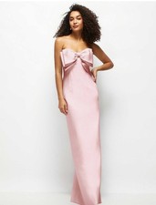 Alfred Sung Satin Sleeveless Bridesmaid Dress Ballet Pink Size 8R MPN D859