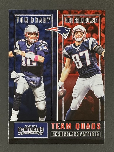 Tom Brady & Rob Gronkowski 2017 Contenders #TQ-5 Team Quads - Patriots