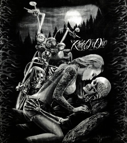 Ride or Die Motorcycle Blanket, Plush Queen Size Throw- Extremely Soft & Warm - Picture 1 of 4