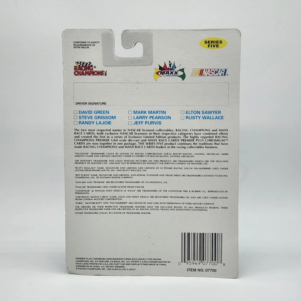 David Green 1995 Nascar Racing Champions Maxx Jackaroo Barby Car 1:64  Foto 4 de 4