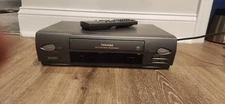 Toshiba M655 4 Head Hi-Fi Stereo VCR VHS - TESTED - With REMOTE & Cables