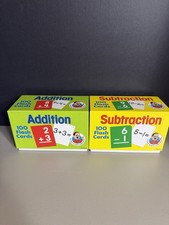 Lot of 2 Frank Schaffer 100 Flash Card Sets - Addition  Subtraction