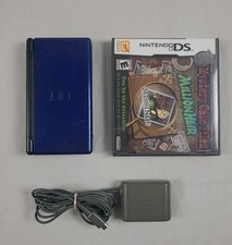 Nintendo DS Lite Handheld Cobalt and Black w/ battery charger & Game USG-001