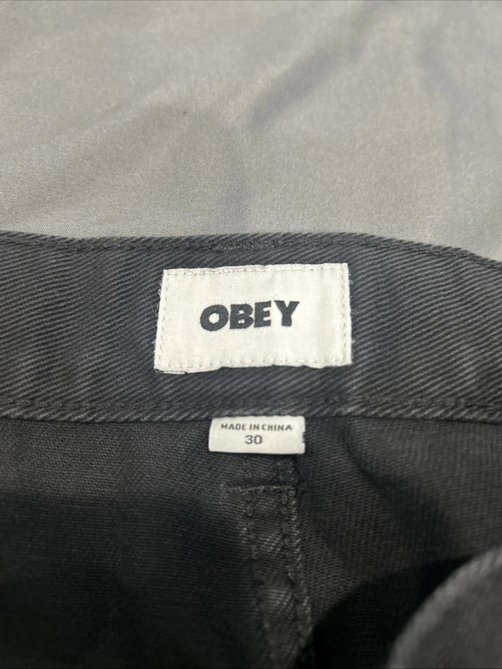 Black Obey Baggy Jeans Size 30 - Image 2 of 4