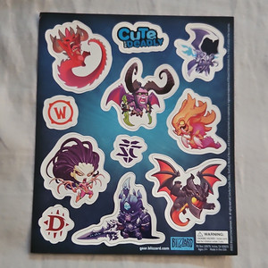 Blizzard Cute But Deadly Multicolor Vinyl Sticker Sheet Fantasy Video Games