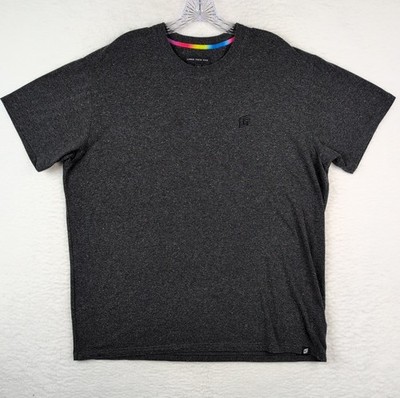 Linus Tech Tips T-Shirt Mens XL Speckled Embroidered Logo Short Sleeve Gray