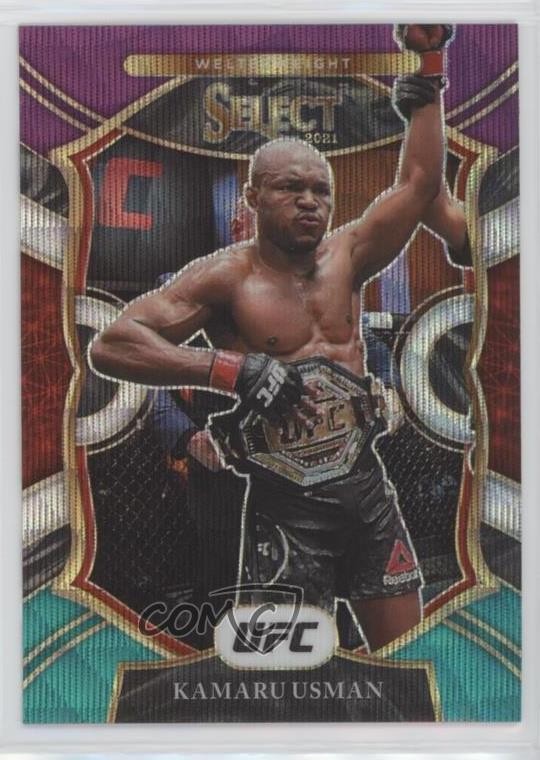 2021 Panini Select UFC Concourse Tri-Color Prizm Kamaru Usman #7 fv8