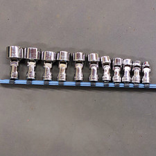 Snap-on 212FUY 11pc 3/8" Drive Shallow Swivel 5/16"-1" NO SKIPS (No 3/8) 12pt