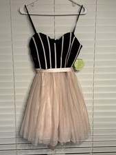 Windsor NWT Ballerina Dress Black Lace Corset Top W/ Pink Tulle Skirt