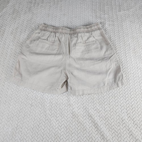 Cato Tan Linen Blend Pull-On Shorts w/ Pockets & Drawstring, Women's Size Small - Picture 2 of 10