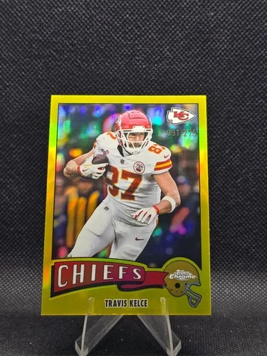 2025 Topps Chrome Travis Kelce Yellow Refractor (RAW)