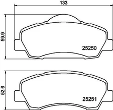 Mintex Front Brake Pads Set For Citroën Peugeot 301 308 308 Sw C-elysee C4 Cactu