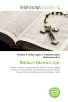 Biblical Manuscript Frederic P. Miller (U. A.) Taschenbuch Englisch 2026