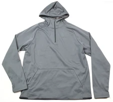 REI Co-op Active Pursuits Tech Hoodie Mens Large Gray Fleece 1/2 Zip Pullover