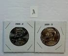 2009 P & D UNC Clad Kennedy Half Dollar Set in CB Flips -Free Shipping - A2
