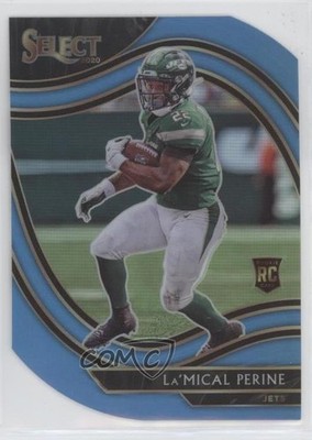 2020 Select Field Level Light Blue Prizm Die-Cut La'Mical Perine Rookie RC 0lt3
