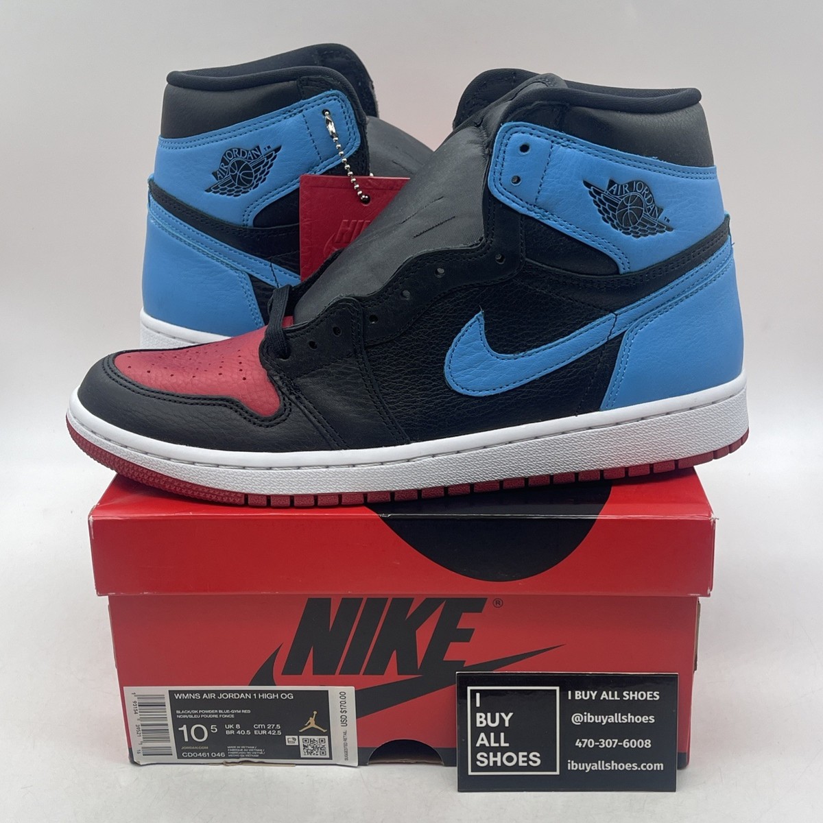 jordan 1 unc to chicago box