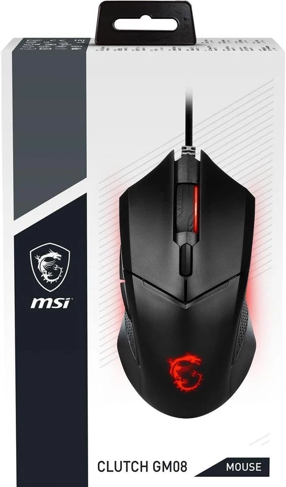 MSI Clutch GM08 Gaming Mouse, 4200 DPI, Optical Sensor, 3 Adjustable Black  - Image 3 of 4