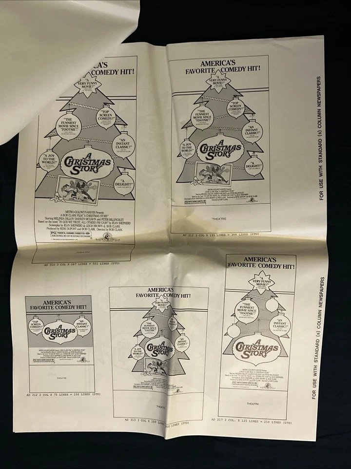 A CHRISTMAS STORY Original 1983 UNCUT Ad Slicks (4 PAGES) - VERY RARE! - Image 3 of 4