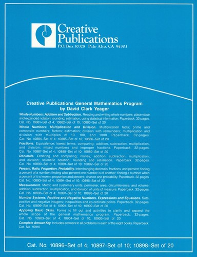 Creative Publications General Mathematics Measurement Workbook - David Yeager - Picture 2 of 2