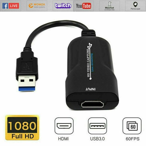 HDMI to USB2.0 Video Capture Card 1080P Recorder Phone Game/Video Live Streaming - 第 1/14 張圖片