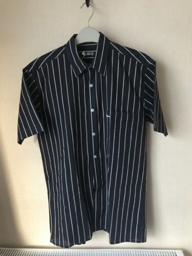 Gabicci navy & white striped shirt, short sleeves. cotton - Picture 1 of 3