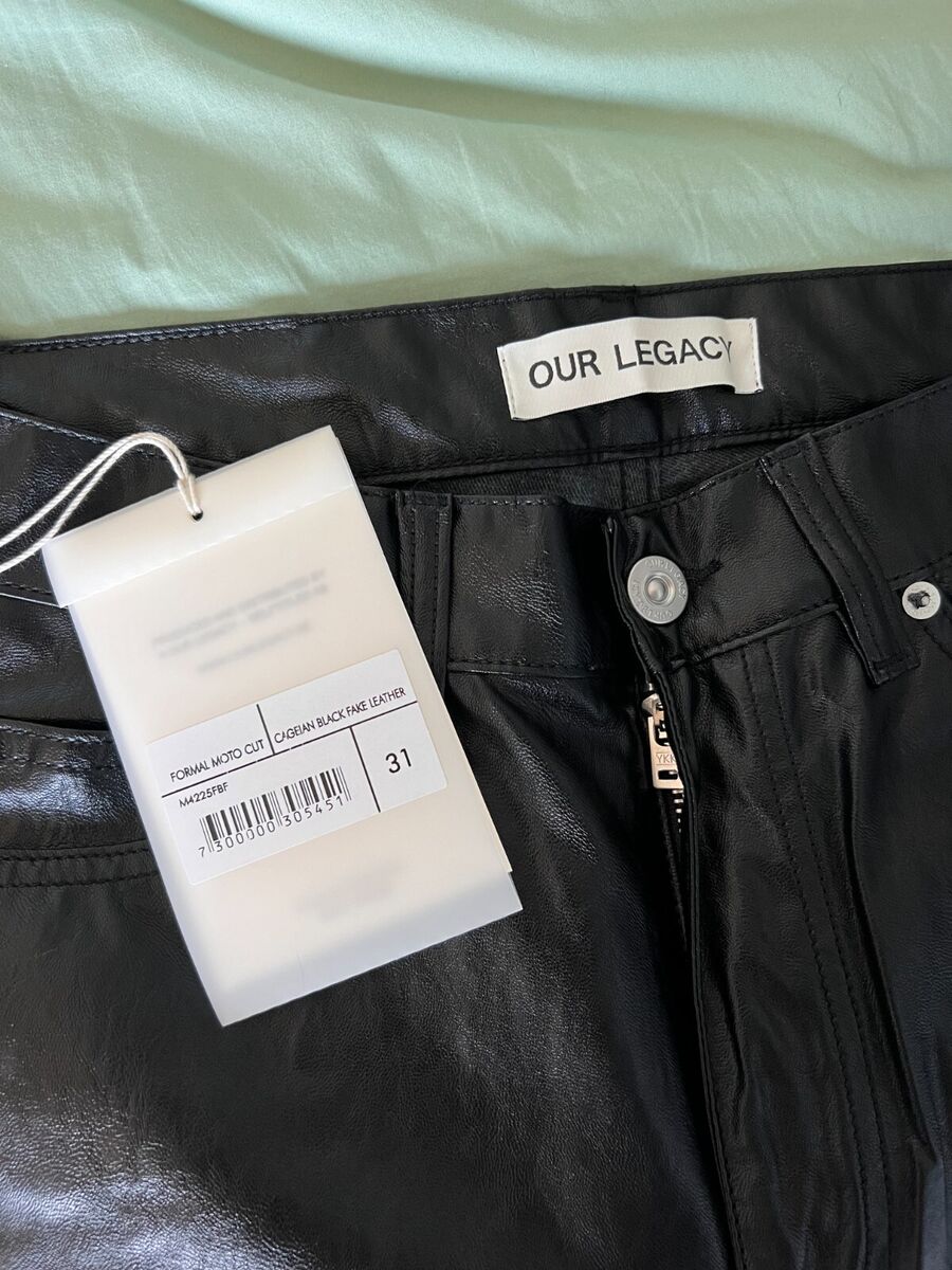 Our Legacy Formal Moto Cut Faux Leather Pants - Size 31 Our Legacy Formal Moto Cut Faux Leather Pants - Size 31