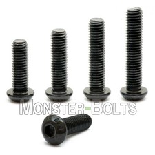 M2 Button Head Socket Cap Screws, 12.9 Steel w/ Black Ox ISO 7380, 0.40 Coarse