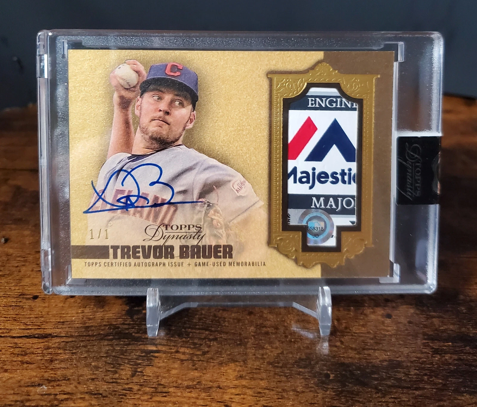 TREVOR BAUER 2019 MLB Topps Dynasty AUTO Majestic Tag GOLD 1/1 Astros Killer