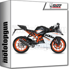 MIVV FULL SYSTEM EXHAUST SUONO STEEL BLACK CARBON CAP KTM RC 390 2016 16
