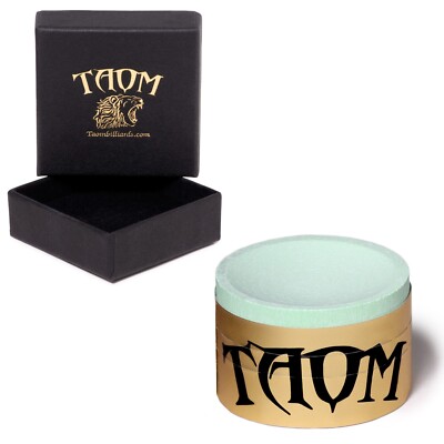 Taom Soft Billiard Pool Cue Premium Chalk Green w/Branded Box
