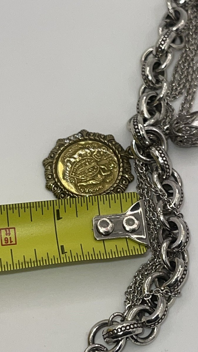 Brighton Silver tone STATEMENT Charm Bracelet Retired “IN LOVE FIND TRUTH” View 2