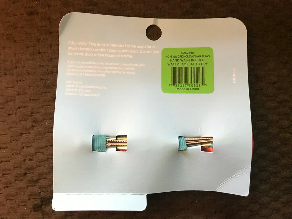 Pink & Blue Snowflake Dog Bows - Pet Holiday - Image 2 of 2