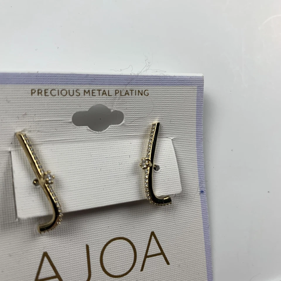 Ajoa By Nadri Lynx Women's Cubic Zirconia Precious Metal Plating Stud Earrings - Image 3 of 4