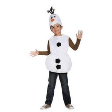 Boys Girls Child Frozen OLAF Snowman Halloween Costume Size Sm 4/6 Tunic Hat NWT