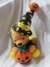 XSM mbbp Pooh W/ Pumpkin Halloween Disney bean bag plush beanie mbbp