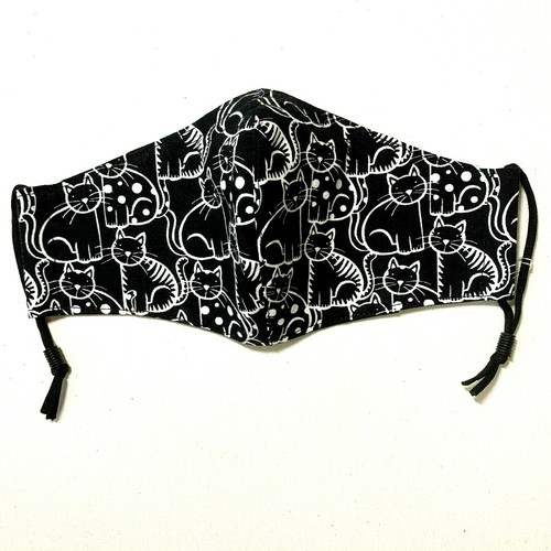 Handmade Cotton Face Mask with Filter Pocket Nose Wire Hospital Approved Design - Picture 27 of 28