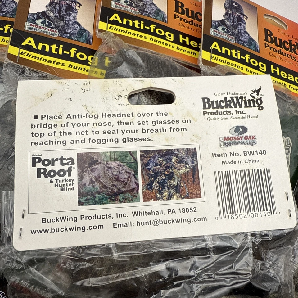 6 NEW Buckwing Anti Fog Headnet Mossy Oak SU39A - Image 4 of 4