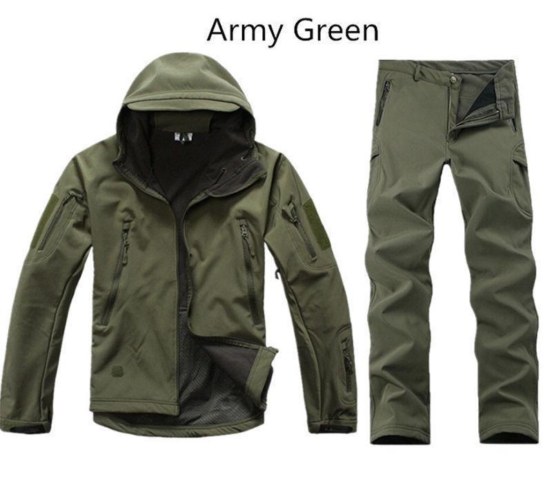 Mens Popular Hunting Jacket Coat +pants Warm Waterproof Overcoat 2 Pcs ...