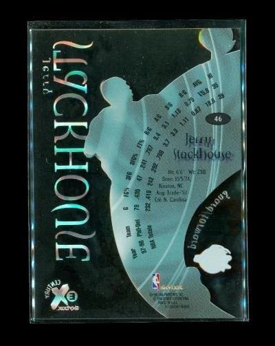 1998-99 SKYBOX EX CENTURY See Thru Basketball Card #46 JERRY STACKHOUSE Pistons - Image 2 of 2