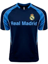 Real Madrid Youth Soccer Jersey Shirt Navy Sky Blue Official Kit YXS-YXL