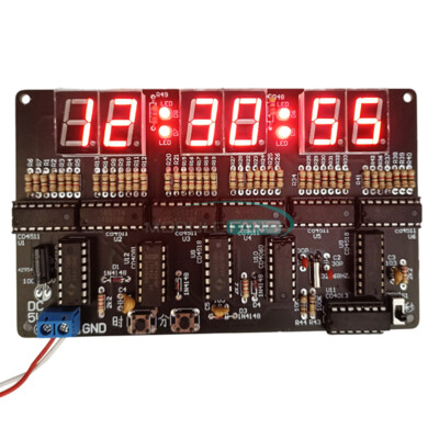 Digital 24-hour Clock DIY Circuit Electronic Kit 6-bit Clock Teaching Practice