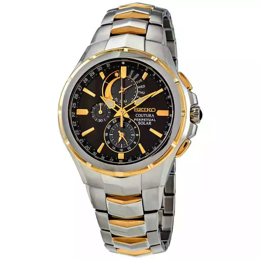 Seiko Men s Coutura Solar Perpetual Calendar Chronograph Watch