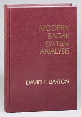 Modern Radar System Analysis by David K Barton HC 1988 Artech House